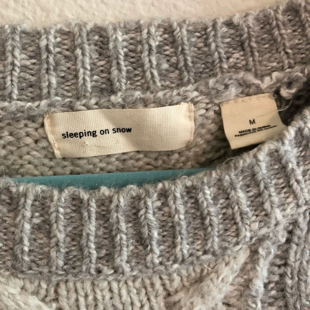 ANTHROPOLOGIE sleeping on snow cable knit sweater - Picture 4 of 8